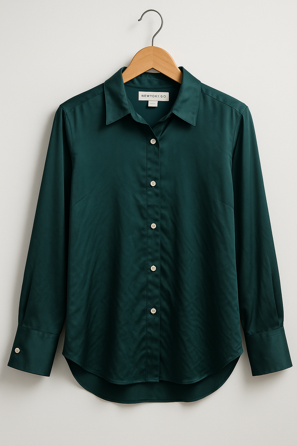 Camisa Esmeralda Satinada l NEW YORK CO.