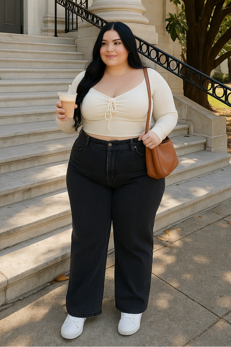 Black Wide Jeans