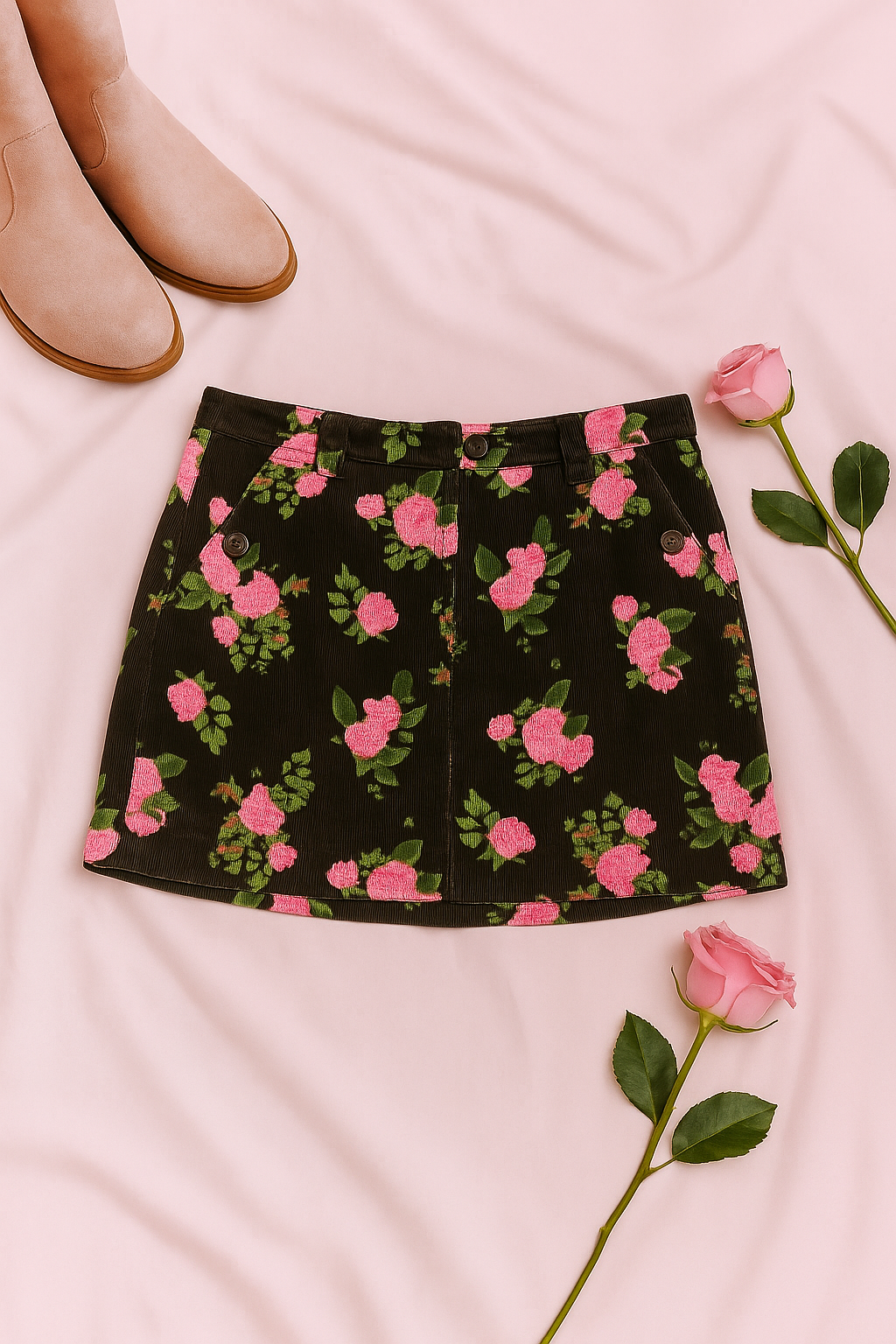 Falda Floreada Vintage