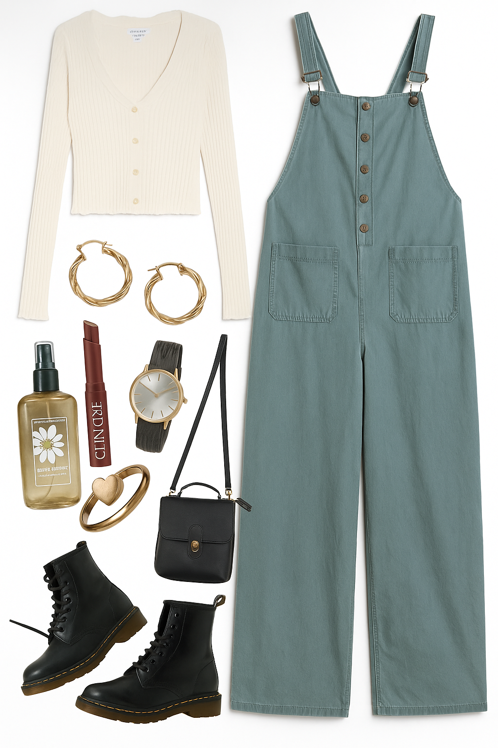 Overol Sage Wide-Leg