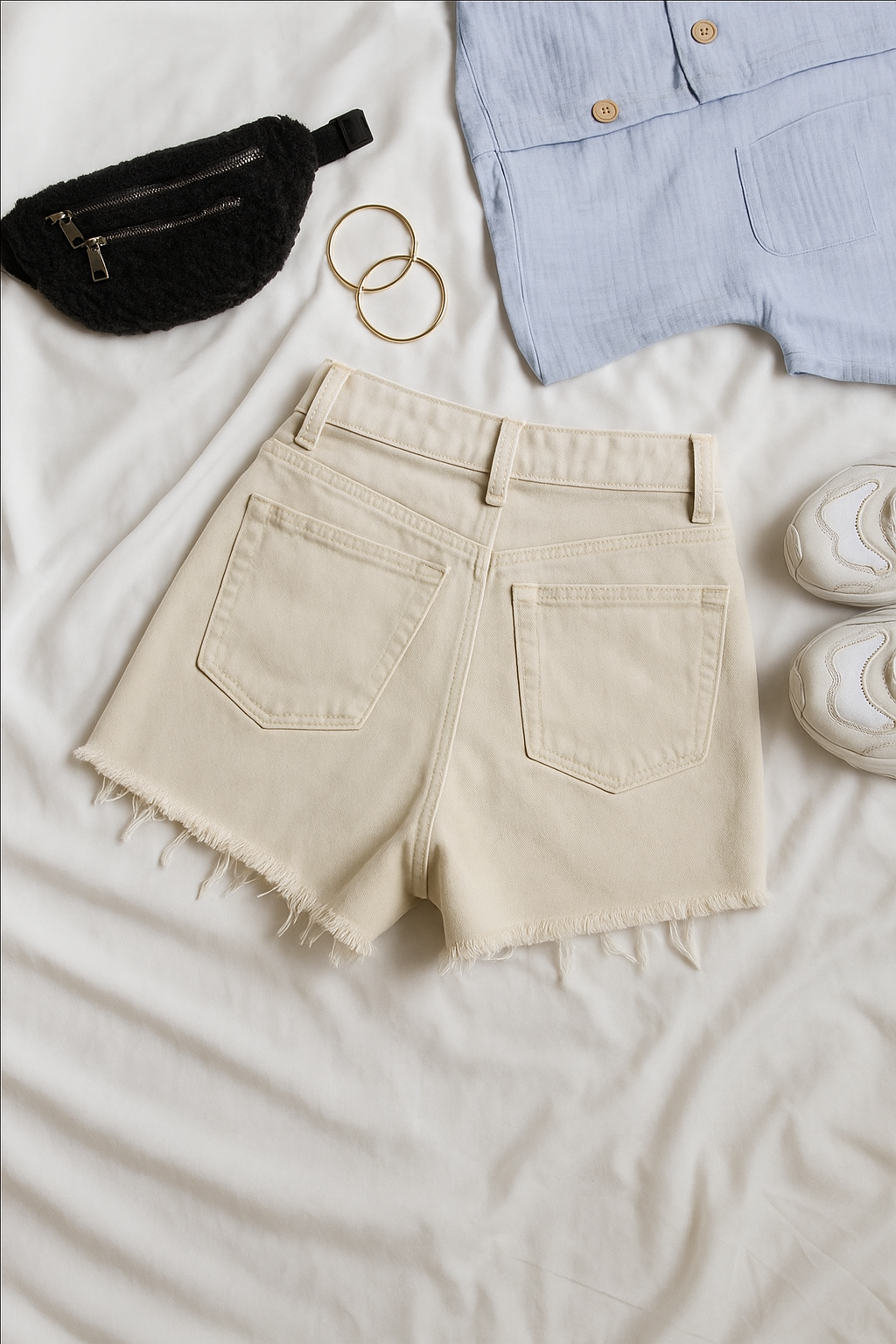 Beige Cutoff Shorts Old Navy