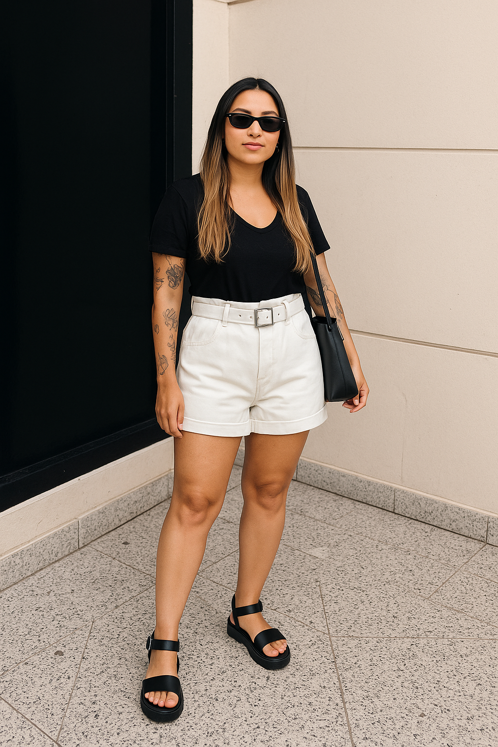 Raw Hem Denim Shorts