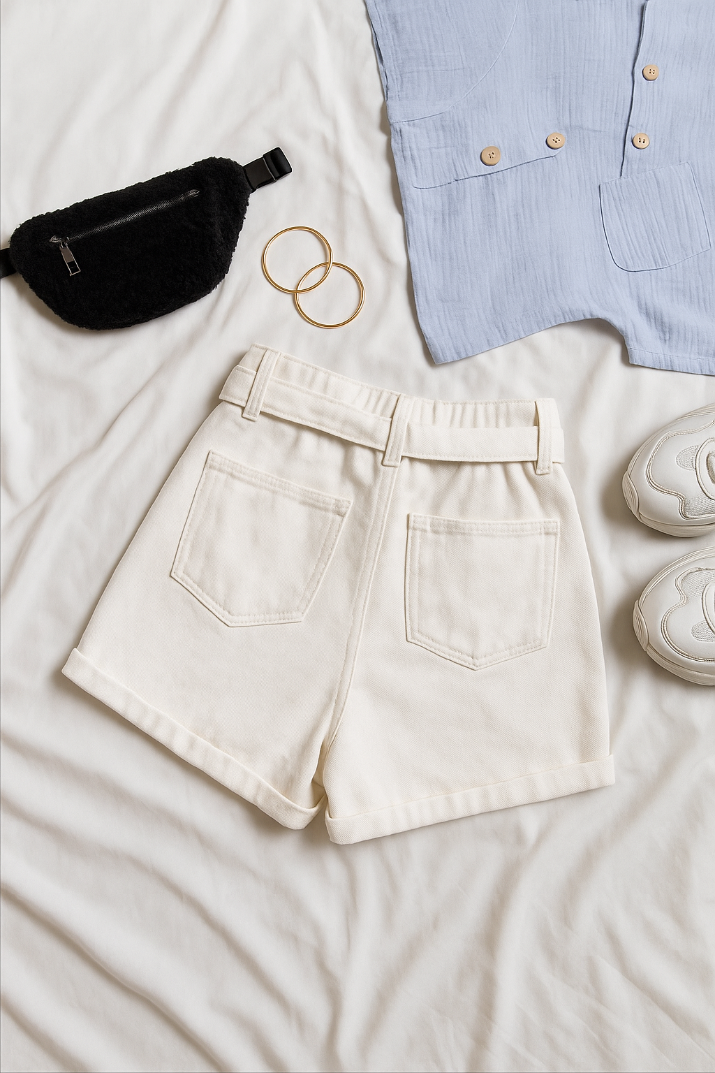 Raw Hem Denim Shorts