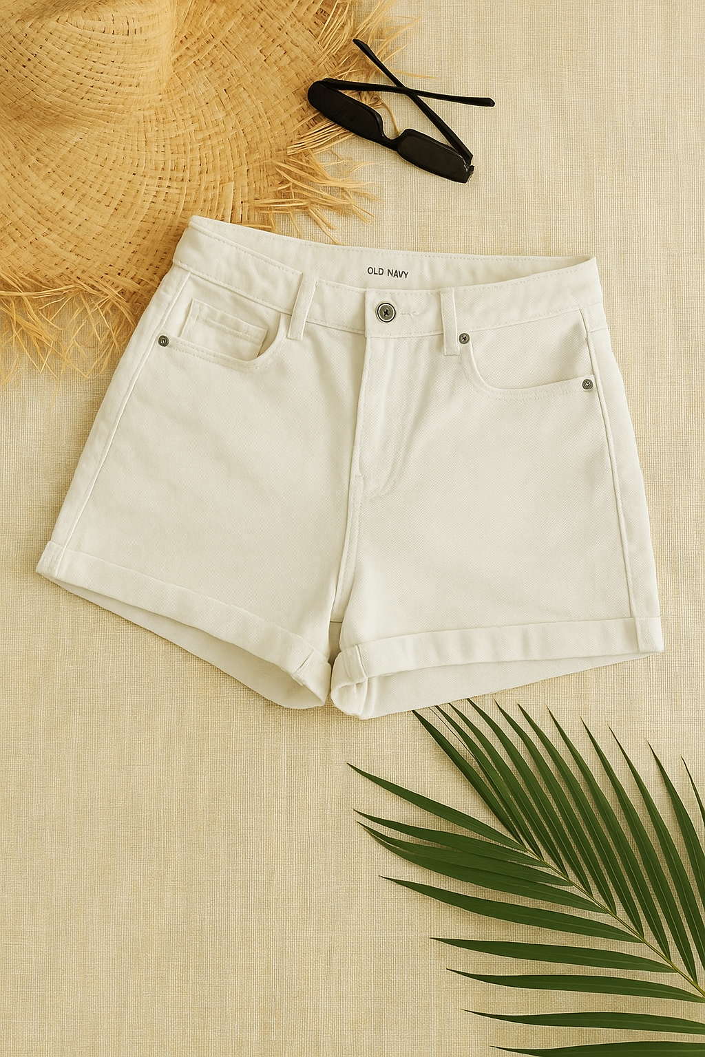 White Denim Shorts Old Navy