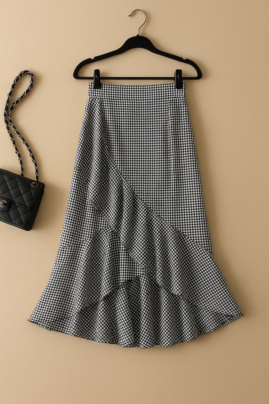 ♥︎ Asymmetrical Gingham Skirt