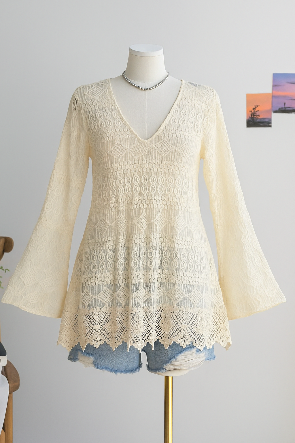 Boho Crochet Lace Blouse