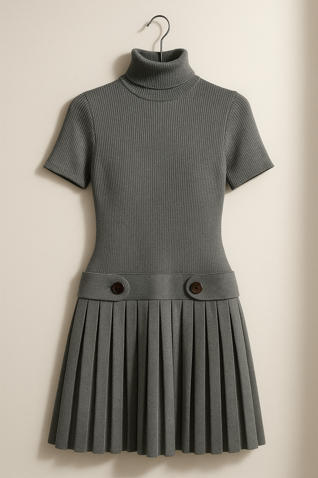 Knit Pleated Dress