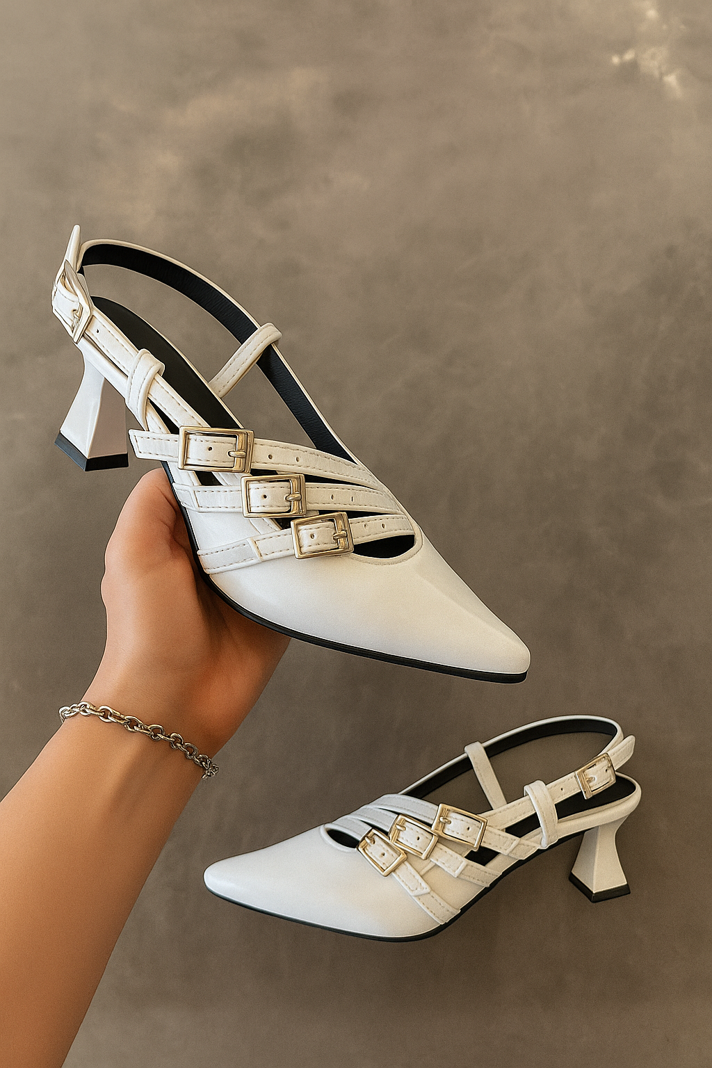 Buckle Slingbacks by Slakim