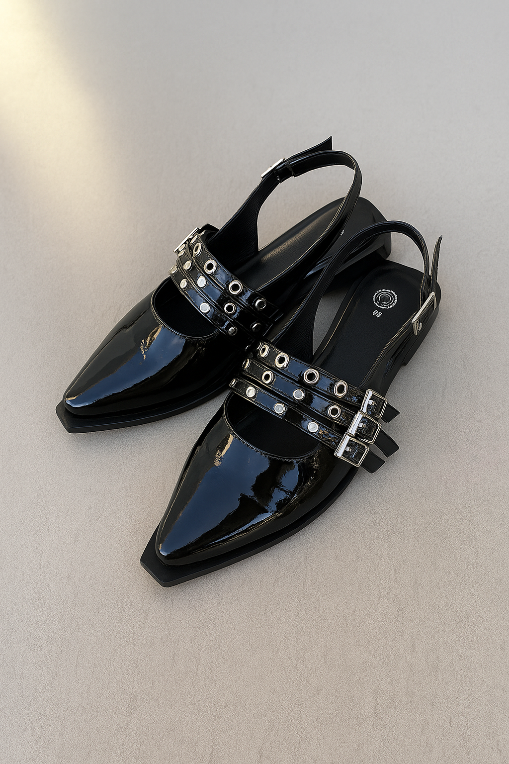 Punk Buckle Flats by Slakim
