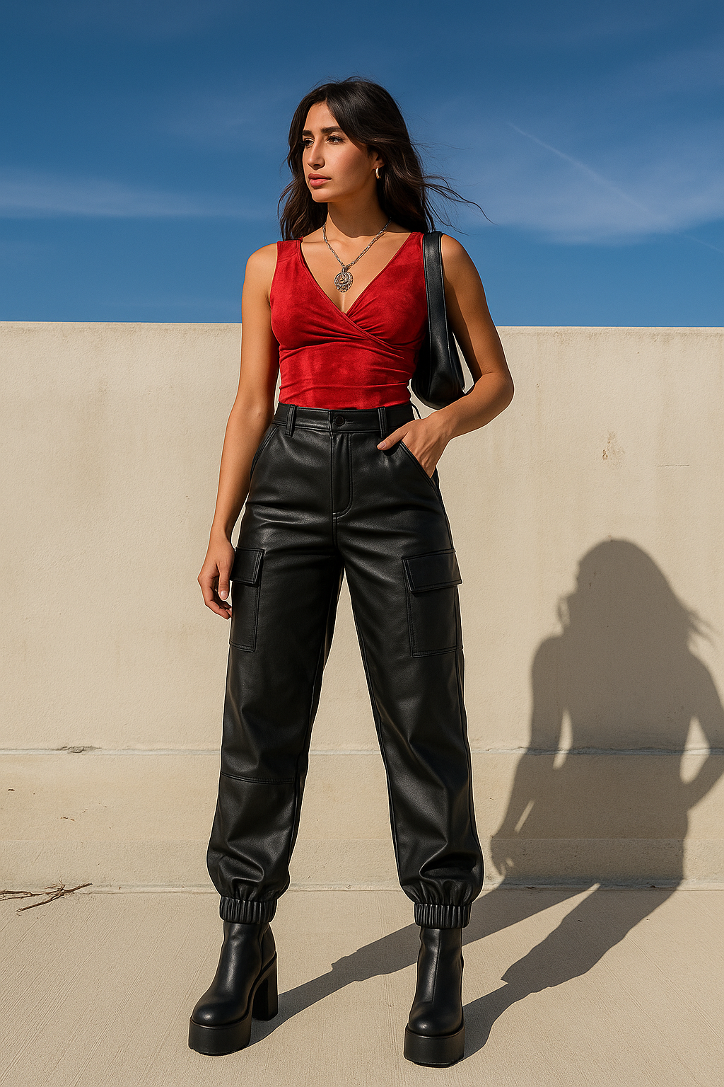 Black Luxe Cargo Jogger