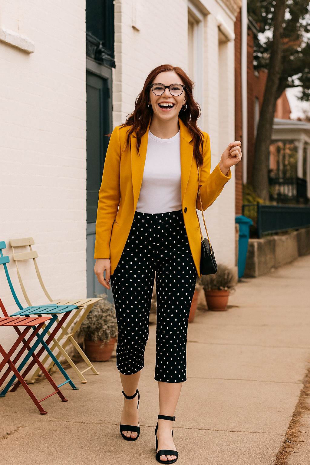 Polka Dot Capri Pants