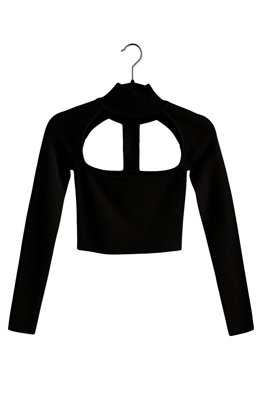 ♥︎ Blusa Black Cutout High Neck