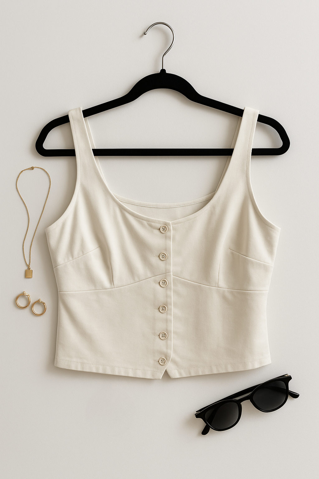 Linen Button Top