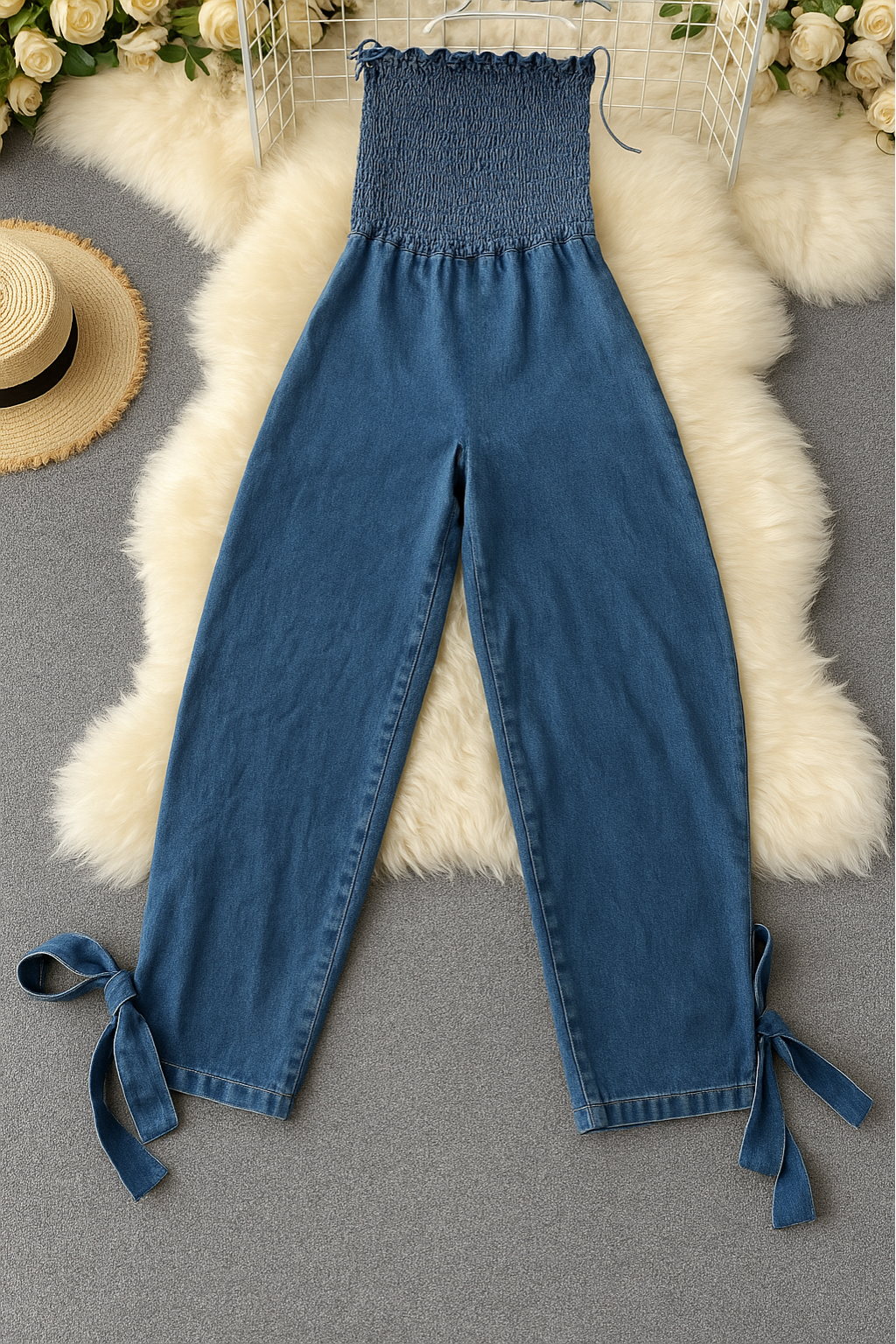 ♥︎Denim Overalls Fashion Nova