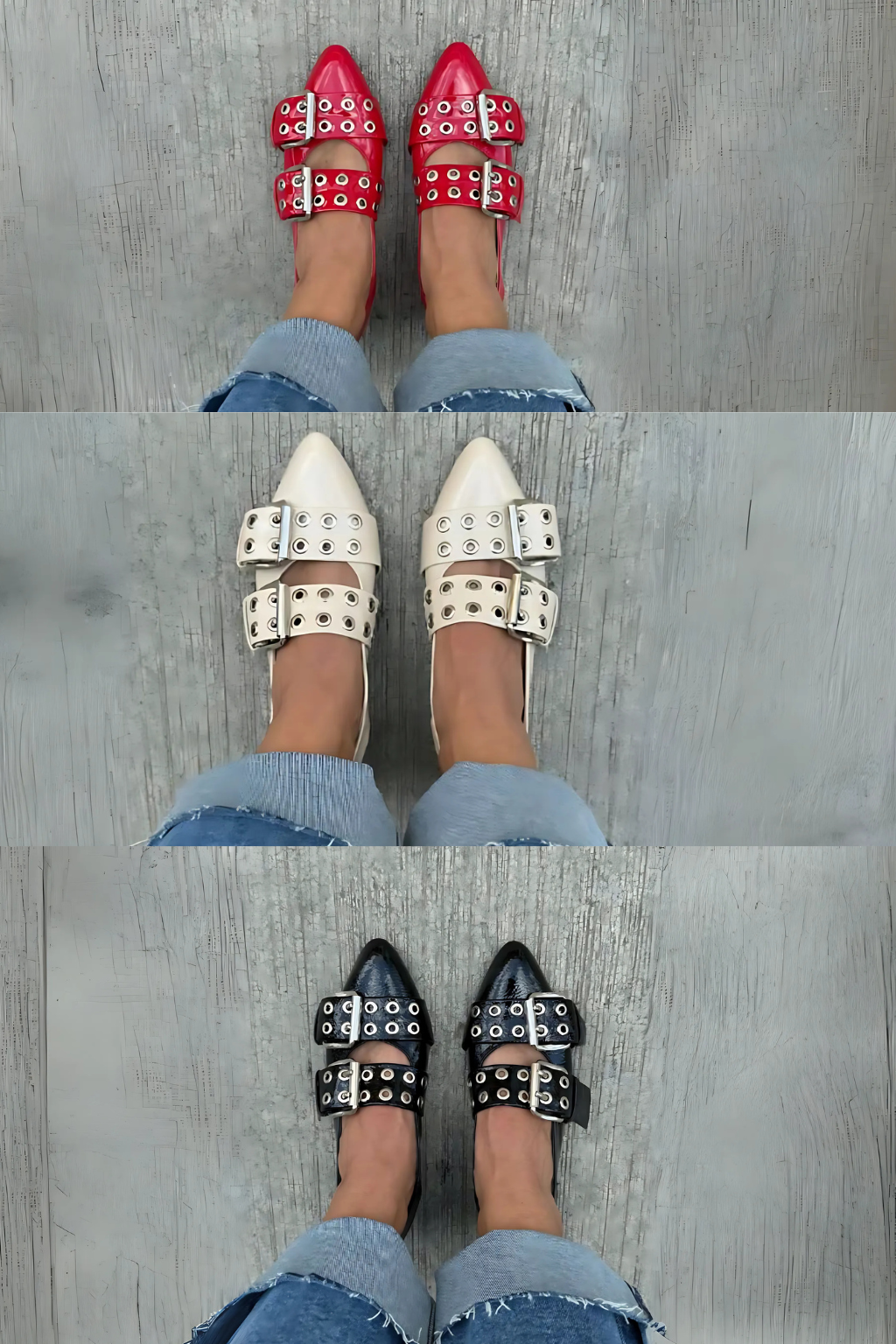 Edgy Pointed Flats by Slakim