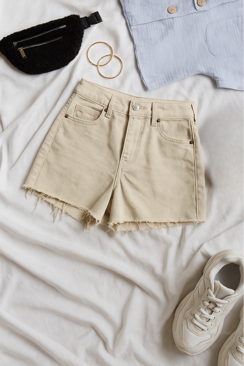 Beige Cutoff Shorts Old Navy
